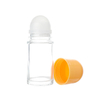 Serum Clear 50ml Roll on Glass Perfume Bottle,roller on Essential Oil Bottle With Colorful Plastic Cap,Roll on Bottle 50 Ml