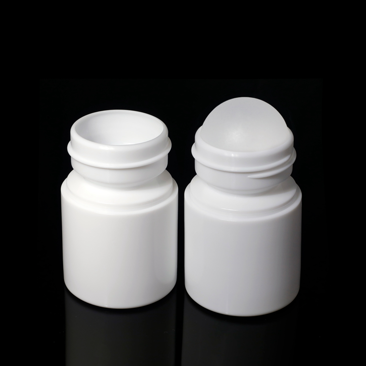 PP Personal Care Material Round 50ml Deodorant Container Roll on Deodorant Plastic Roller Ball Bottle for Antiperspirant