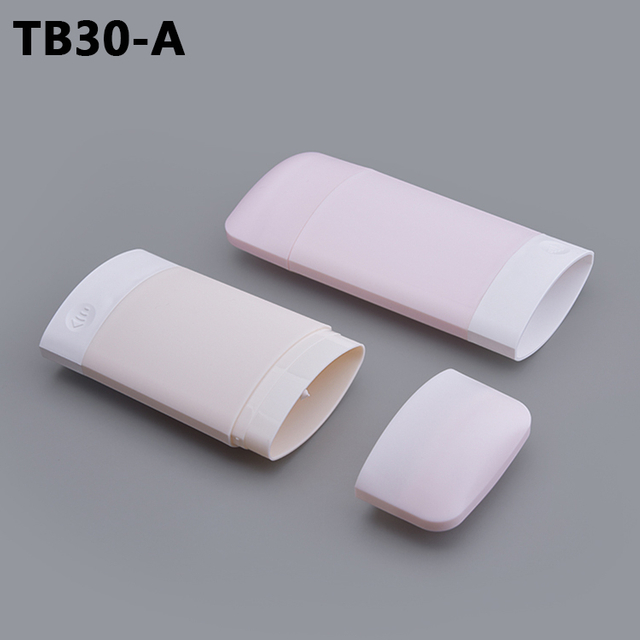  50g 65g 75g Pink PP Oval OEM Empty Bottle Solid Rods Sunscreen Stick Bottle Deodorant Stick Container