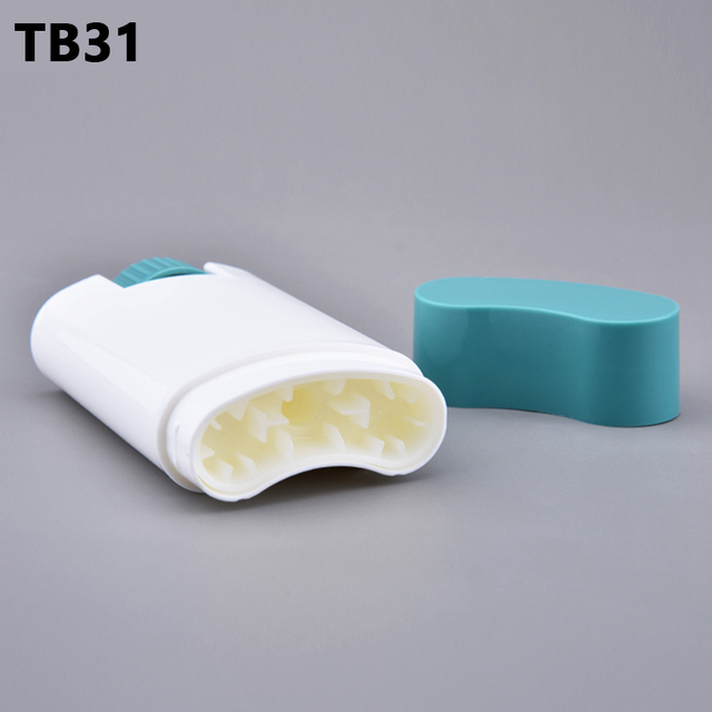 Wholesale PP Plastic Twist Up 20g Oval Deodorant Packaging Stick Container,recipiente Desodorante Cosmetic Deodorant Bottle