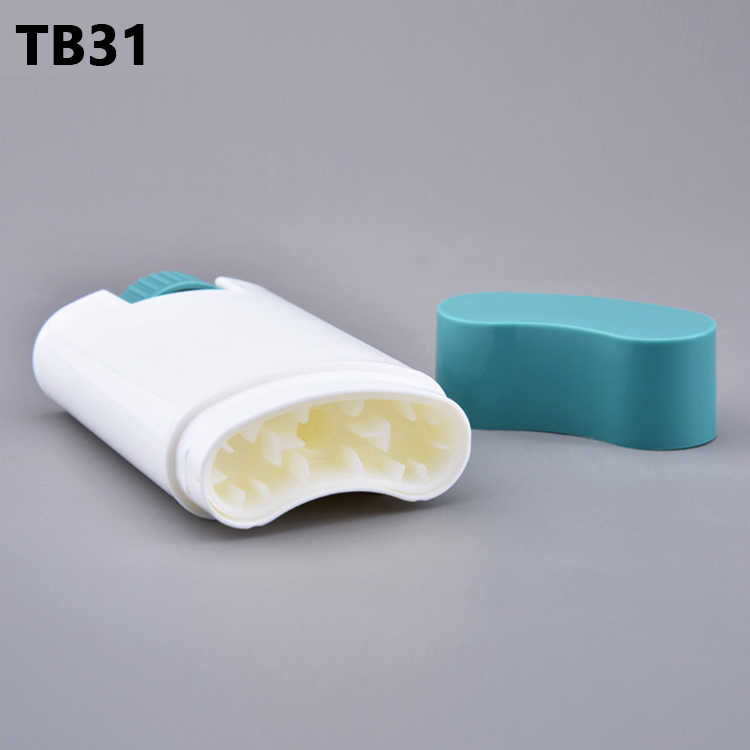 Wholesale PP Plastic Twist Up 20g Oval Deodorant Packaging Stick Container,recipiente Desodorante Cosmetic Deodorant Bottle