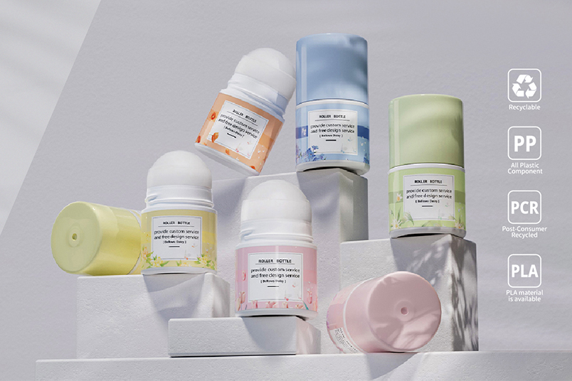 Recyclable Plastic Materials in BEYAQI Roll-On Bottles