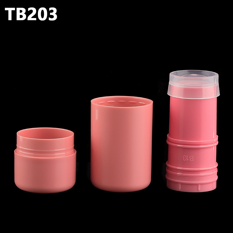 Wholesale 5g Pink Blush Stick Container Plastic Stick Empty Foundation Tube Packaging Lip Balm Stick Tube for Blush Formulation