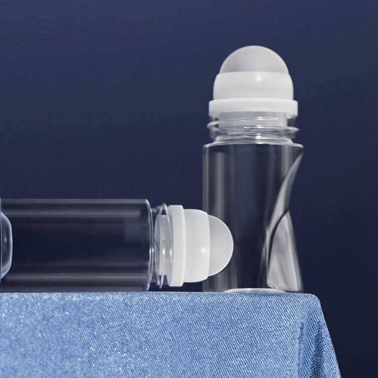 Personal Care PET 50ml Cylindrical Roller Bottle Antiperspirant Plastic Cosmetic Essential Oil Roll on Deodorant Bottle
