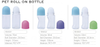 Personal Care PET 75ml Cylindrical Roller Bottle Antiperspirant Plastic Cosmetic Essential Oil Roll on Deodorant Bottle