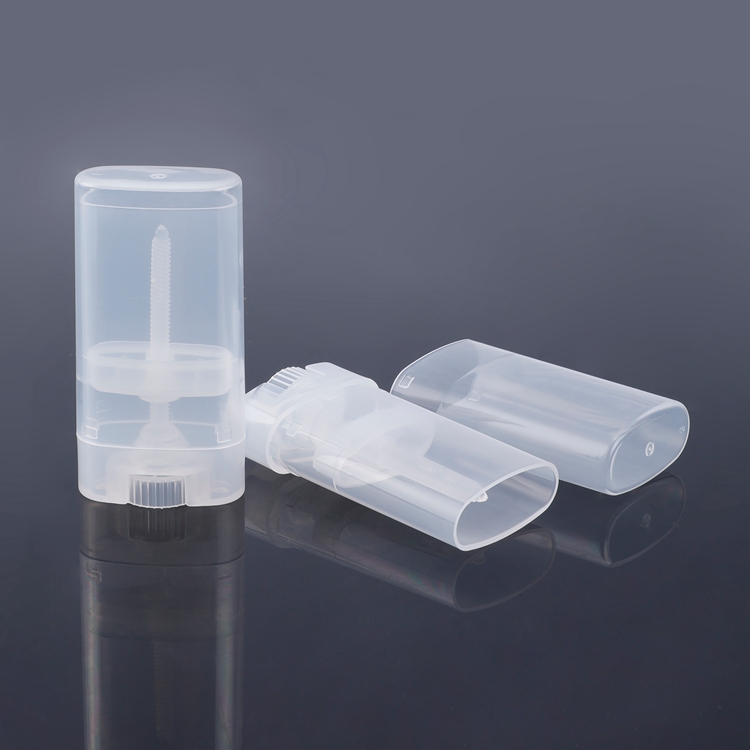 Flat Oval Free Sample Colorful Empty Clear Twist Up Deodorant Container Stick Refillable 15 G