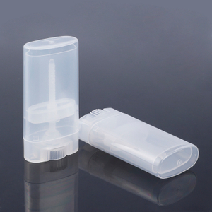 Special Design Flat Oval Free Sample Twist Up 15g Clear Plastic Mini Deodorant Stick