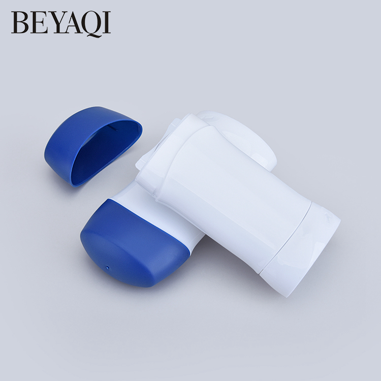 Wholesale Mini 50g Sunblock Deodorant Stick Packaging garrafa de deodorant Refillable Oval Flat Plastic Deodorant Bottle