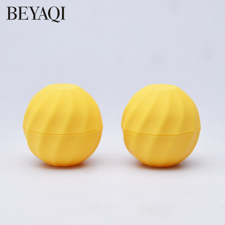 Refillable Empty 7g Colorful Egg Shape Lip Balm Ball Round Chapstick Container,Skin Care Cream Lip Blam Tube