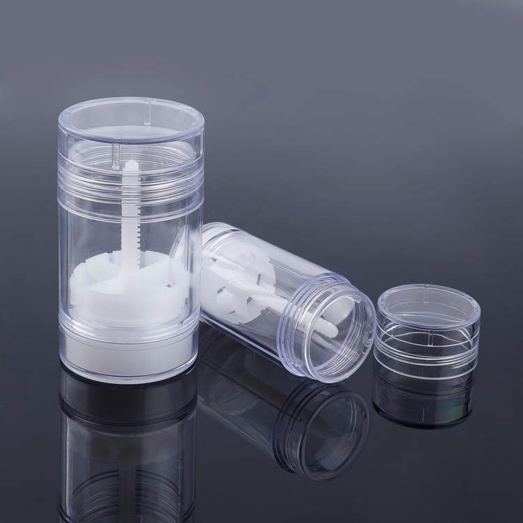 15ml 30ml 50ml 75ml Round Shape Bottom Filling Clear Twist Up Stick Tube Deodorant Container,Reusable Deodorant Bottle