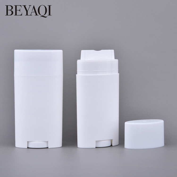 75g 75ml Flat Shape Deodorant Bottle Empty Deodorant Natural Plastic Bottle Stick for Cosmetics Packaging