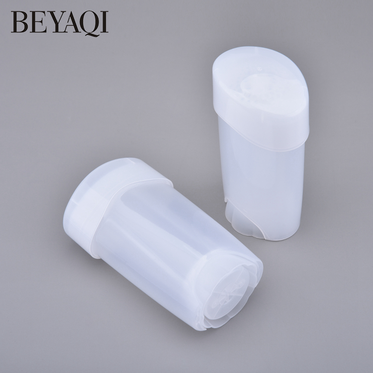 Cosmetic Deodorant Stick Bottle 45g Empty White Transparent Deodorant Stick Container 45ml Oval Sunscreen Cream Balm Stick