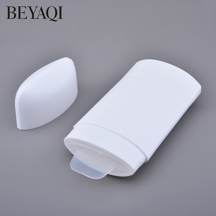PP Cosmetic Packaging Oval Shape Sustainable 50g Portable Deodorant Stick Containers,plastic Gel Empty Deodorant Stick Container