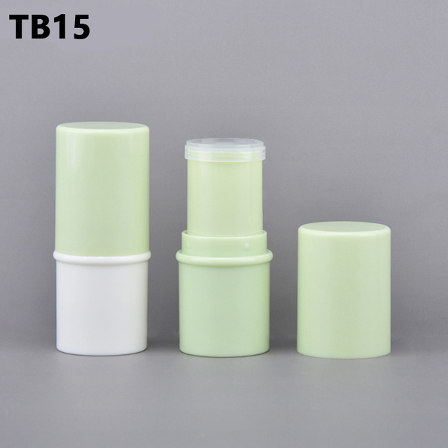 OEM ODM Factory Makeup Packaging Round Plastic Lipstick Tube Empty Case Solid Perfume Contour Lip Balm Blusher Stick Container