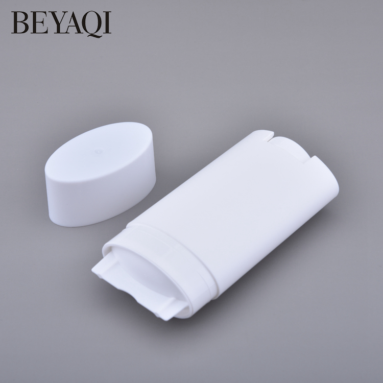 75g 75ml Flat Shape Deodorant Bottle Empty Deodorant Natural Plastic Bottle Stick for Cosmetics Packaging