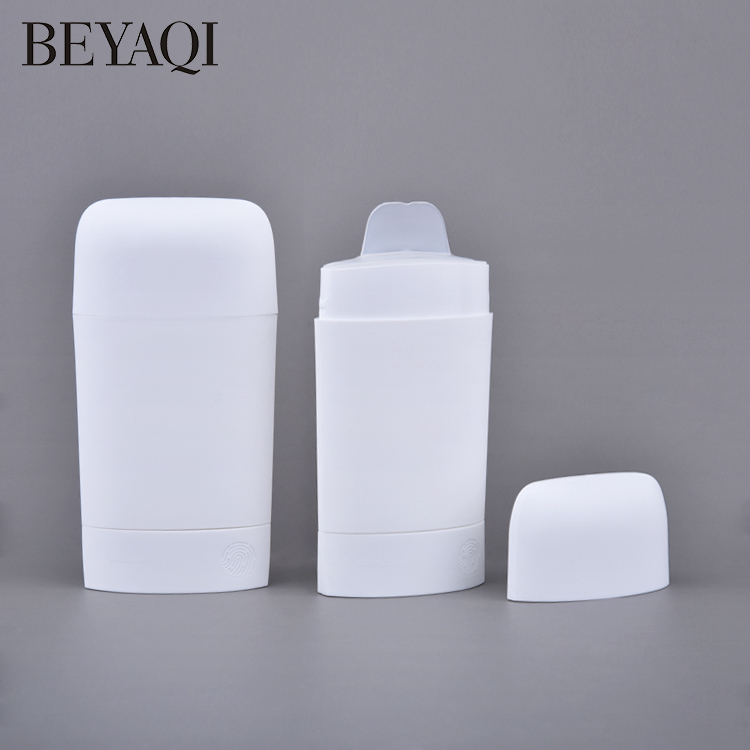 PP Cosmetic Packaging Oval Shape Sustainable 50g Portable Deodorant Stick Containers,plastic Gel Empty Deodorant Stick Container