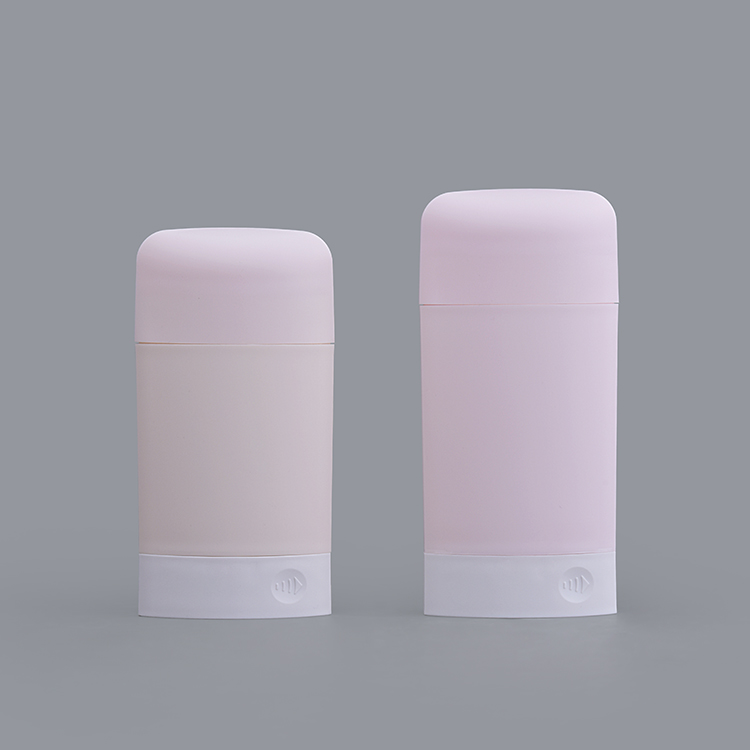  50g 65g 75g Pink PP Oval OEM Empty Bottle Solid Rods Sunscreen Stick Bottle Deodorant Stick Container