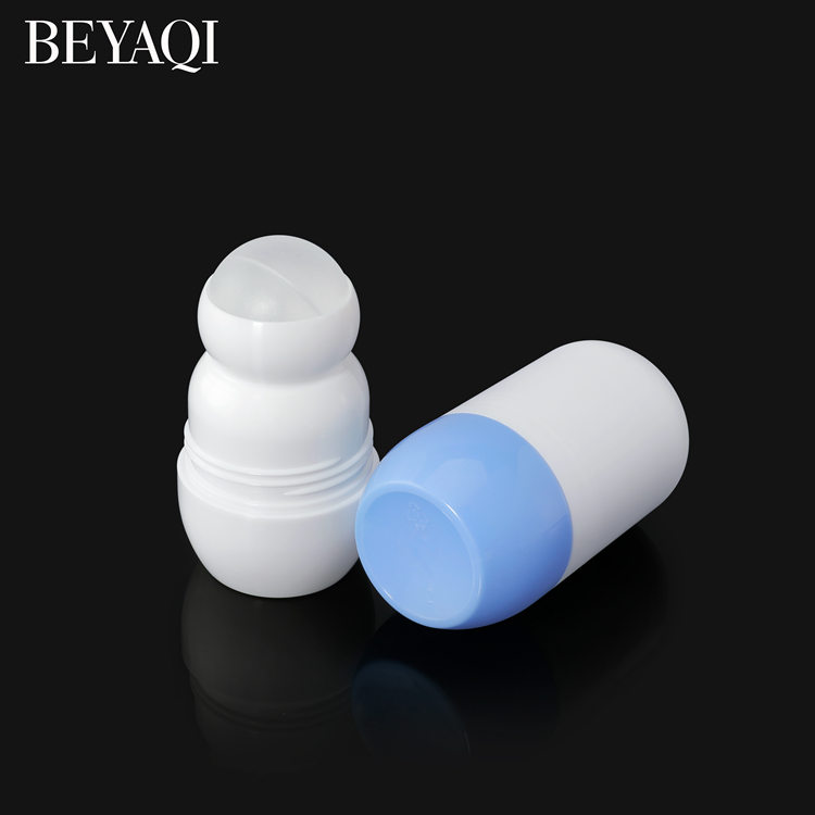 Antiperspirant Empty Roll on Plastic Bottle 75ml Empty Roll on Deodorant Bottles,75ml Plastic White Roll on Bottle With PE Ball