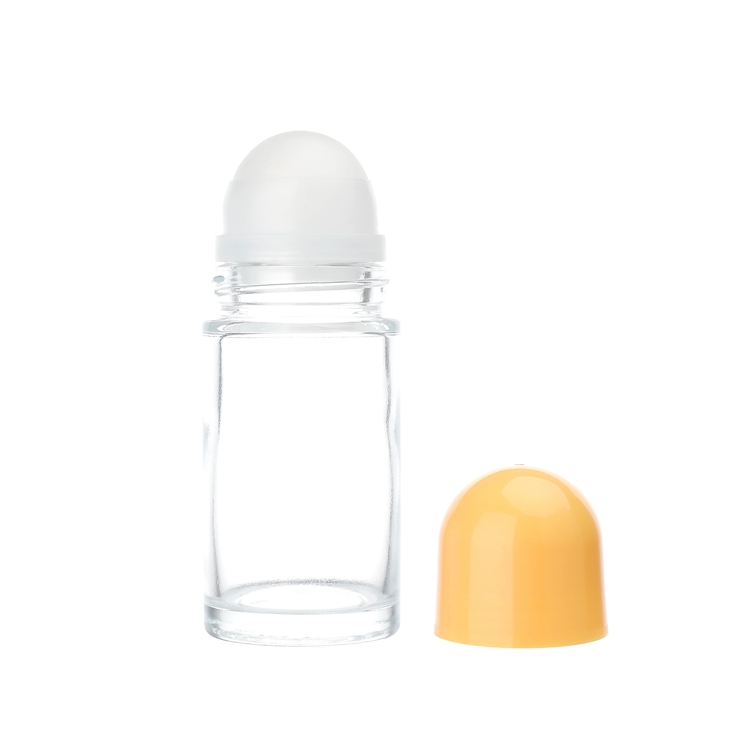 Serum Clear 50ml Roll on Glass Perfume Bottle,roller on Essential Oil Bottle With Colorful Plastic Cap,Roll on Bottle 50 Ml
