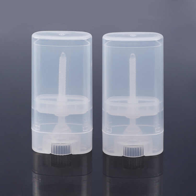 Flat Oval Free Sample Colorful Empty Clear Twist Up Deodorant Container Stick Refillable 15 G