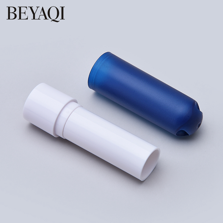 Empty Embalagem De Lipbalmo Round Plastic White Clear Black Blue Red Lip Balm Tube with Hook,recycled Plastic Lip Balm Tubes