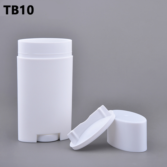 75g 75ml Flat Shape Deodorant Bottle Empty Deodorant Natural Plastic Bottle Stick for Cosmetics Packaging