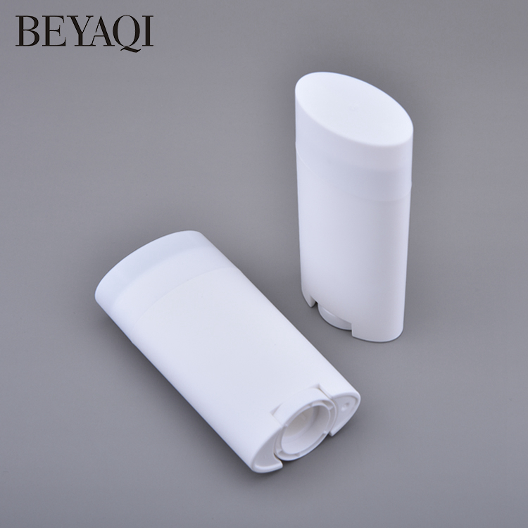 75g 75ml Flat Shape Deodorant Bottle Empty Deodorant Natural Plastic Bottle Stick for Cosmetics Packaging