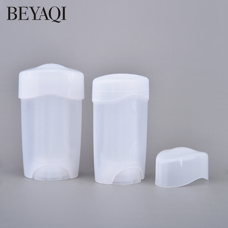 Cosmetic Deodorant Stick Bottle 45g Empty White Transparent Deodorant Stick Container 45ml Oval Sunscreen Cream Balm Stick