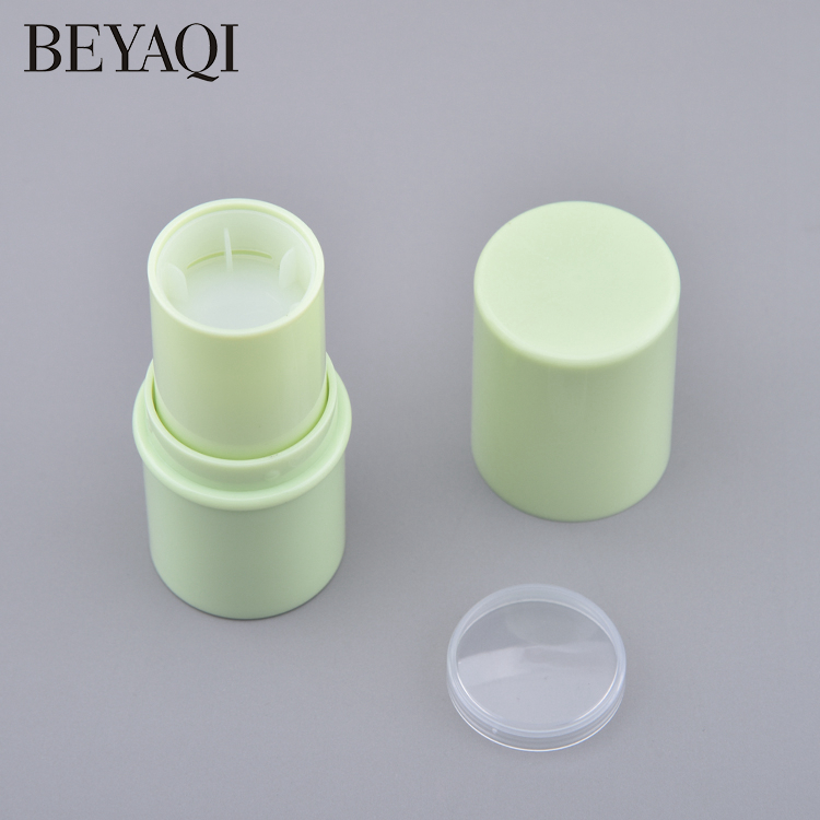 OEM ODM Factory Makeup Packaging Round Plastic Lipstick Tube Empty Case Solid Perfume Contour Lip Balm Blusher Stick Container