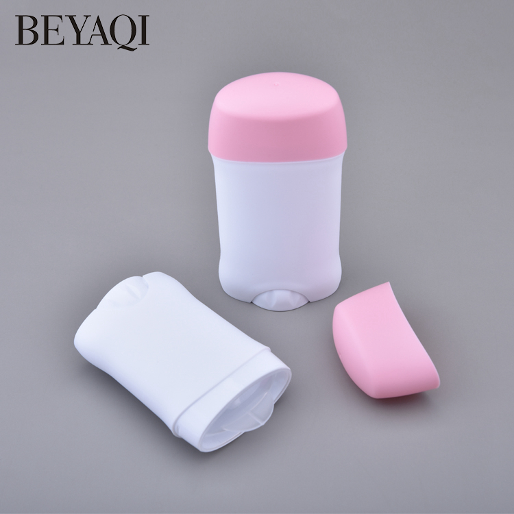 Custom Biodegradable Deodorant Stick Refill Empty Containers 30g 50g 75g White Twist Up Empty Deodorant Container Stick Oval