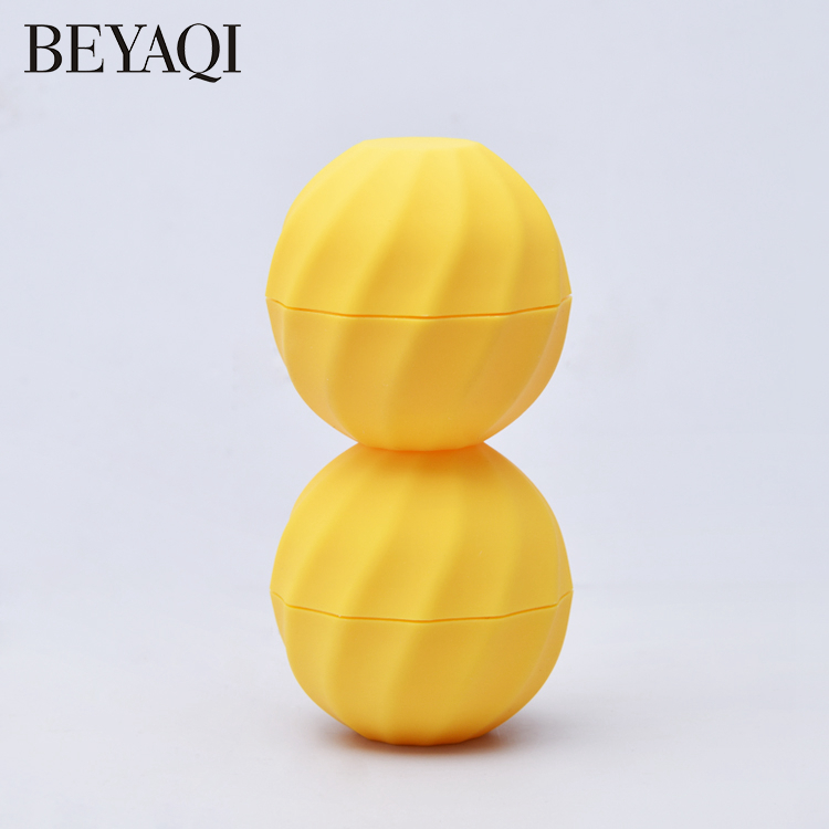 Refillable Empty 7g Colorful Egg Shape Lip Balm Ball Round Chapstick Container,Skin Care Cream Lip Blam Tube