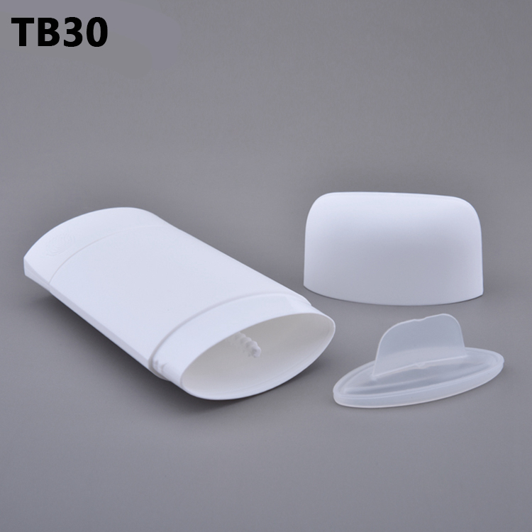 PP Cosmetic Packaging Oval Shape Sustainable 50g Portable Deodorant Stick Containers,plastic Gel Empty Deodorant Stick Container
