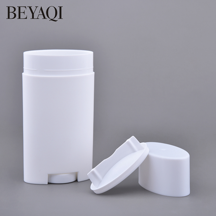 75g 75ml Flat Shape Deodorant Bottle Empty Deodorant Natural Plastic Bottle Stick for Cosmetics Packaging