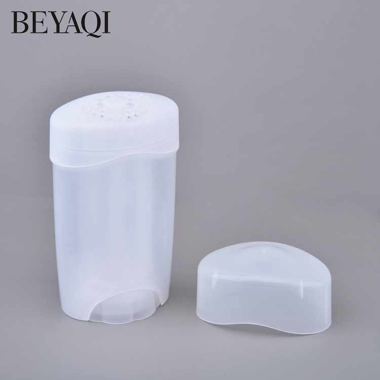 Cosmetic Deodorant Stick Bottle 45g Empty White Transparent Deodorant Stick Container 45ml Oval Sunscreen Cream Balm Stick