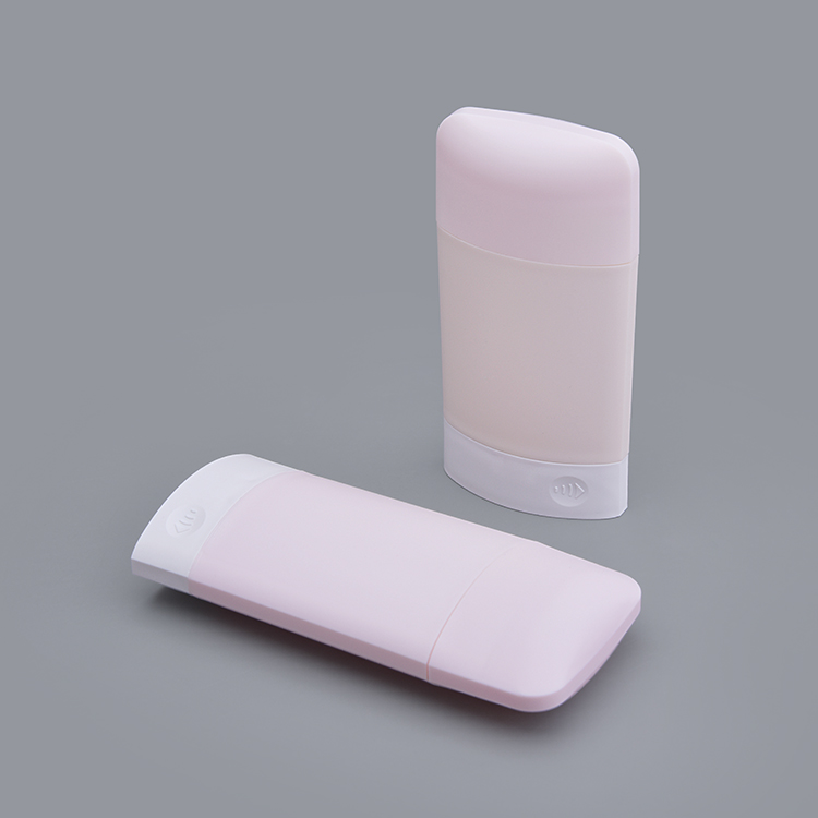  50g 65g 75g Pink PP Oval OEM Empty Bottle Solid Rods Sunscreen Stick Bottle Deodorant Stick Container