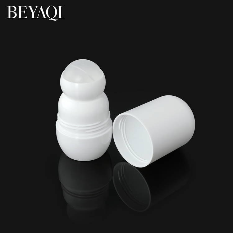 Antiperspirant Empty Roll on Plastic Bottle 75ml Empty Roll on Deodorant Bottles,75ml Plastic White Roll on Bottle With PE Ball