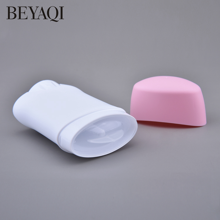 Custom Biodegradable Deodorant Stick Refill Empty Containers 30g 50g 75g White Twist Up Empty Deodorant Container Stick Oval