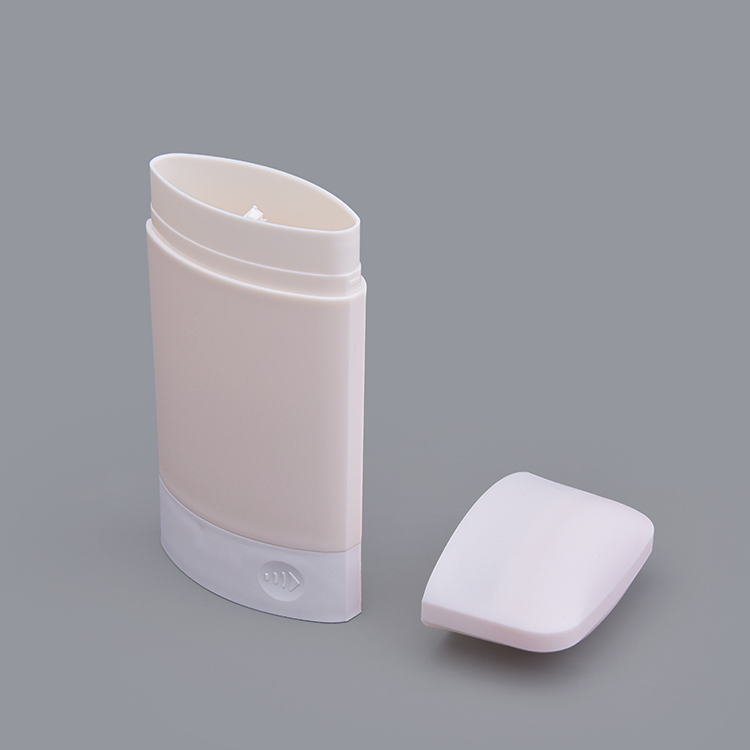 50g 65g 75g Pink PP Oval OEM Empty Bottle Solid Rods Sunscreen Stick Bottle Deodorant Stick Container